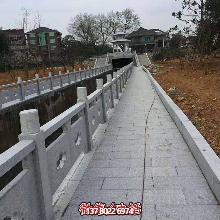 精美大理石護(hù)欄雕塑，點(diǎn)綴河道戶外環(huán)境