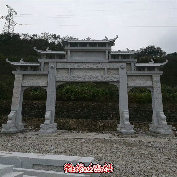 大型石雕牌坊，給你一個美麗的家園