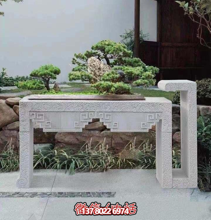 大理石浮雕雕塑花架景觀盆景，精致的別墅室內(nèi)景觀裝飾