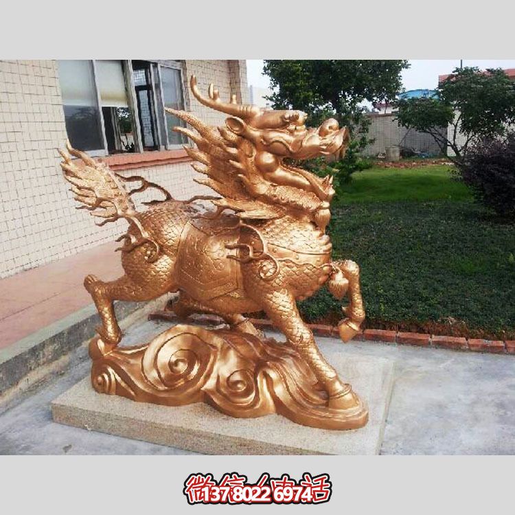 非凡精致的不銹鋼麒麟雕塑，裝點你的別墅庭院