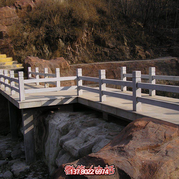 精致石磚制作的路橋、石欄桿及石欄