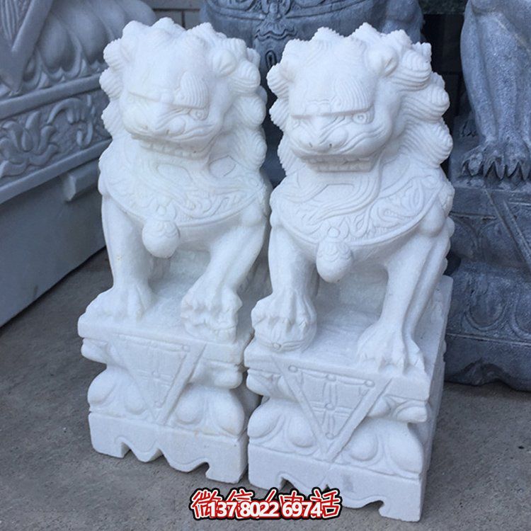 獅子雕塑，戶外園林庭院門口擺放鎮(zhèn)宅獅子