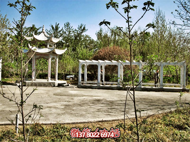 園林戶(hù)外擺放大理石長(zhǎng)廊涼亭休息擺件雕塑