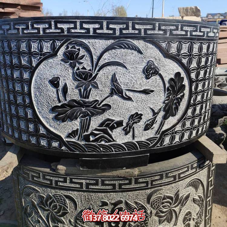 青石石雕魚(yú)缸花盆石槽庭院戶外仿古水槽石缸石盆室內(nèi)養(yǎng)魚(yú)缸雕塑