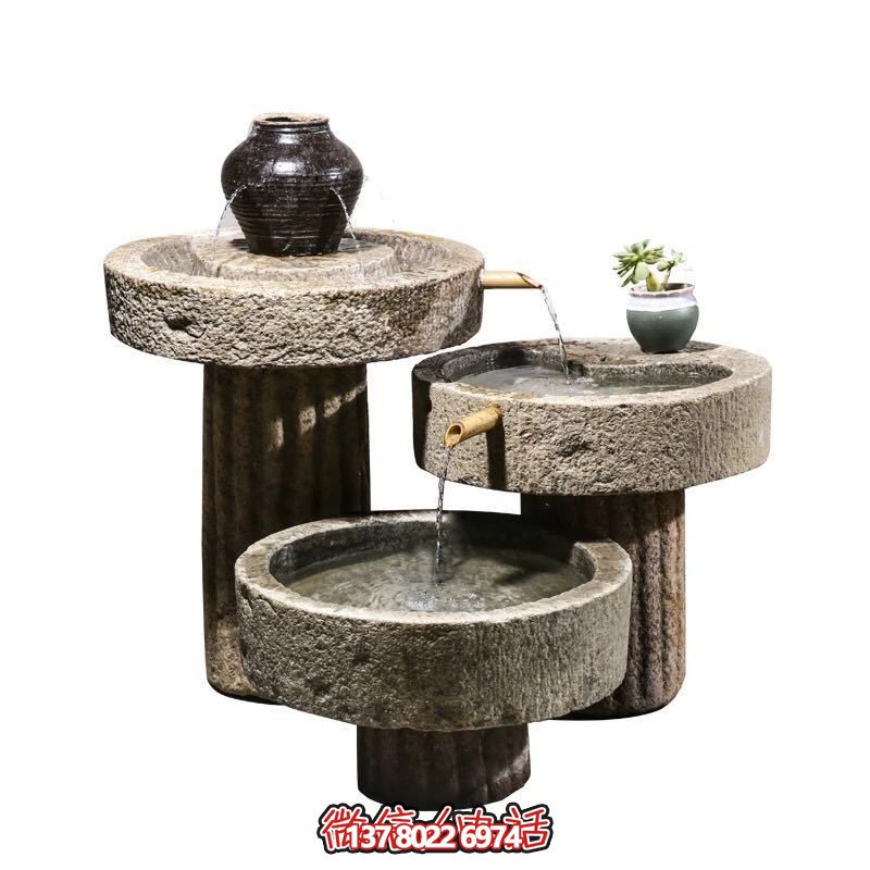 別墅庭院擺放老石槽組合魚(yú)缸石頭戶(hù)外石磨青石景觀流水?dāng)[件 別墅庭院擺放老石槽組合魚(yú)缸石頭戶(hù)外石磨青石景觀流水?dāng)[件