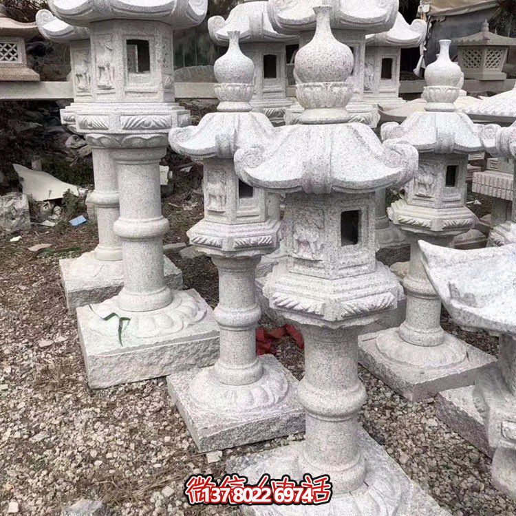 花崗巖石雕燈，中國(guó)傳統(tǒng)古建照明燈籠
