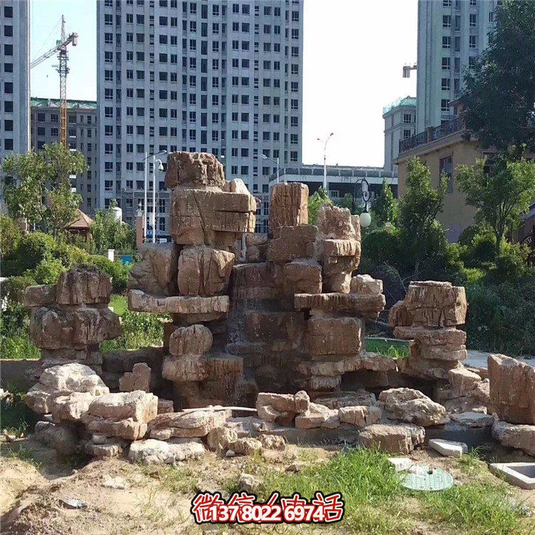 疊石假山，小區(qū)園林人造假山水景