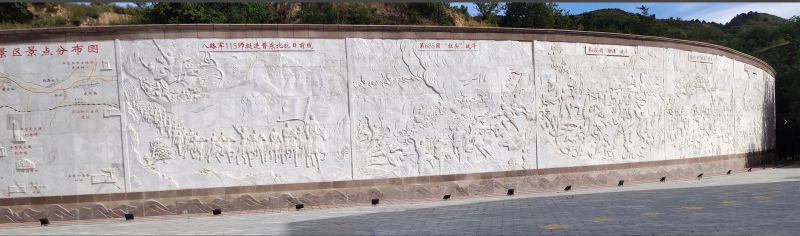 漢白玉石雕浮雕墻項(xiàng)目-山西省靈丘縣平型關(guān)大捷漢白玉石雕浮雕墻